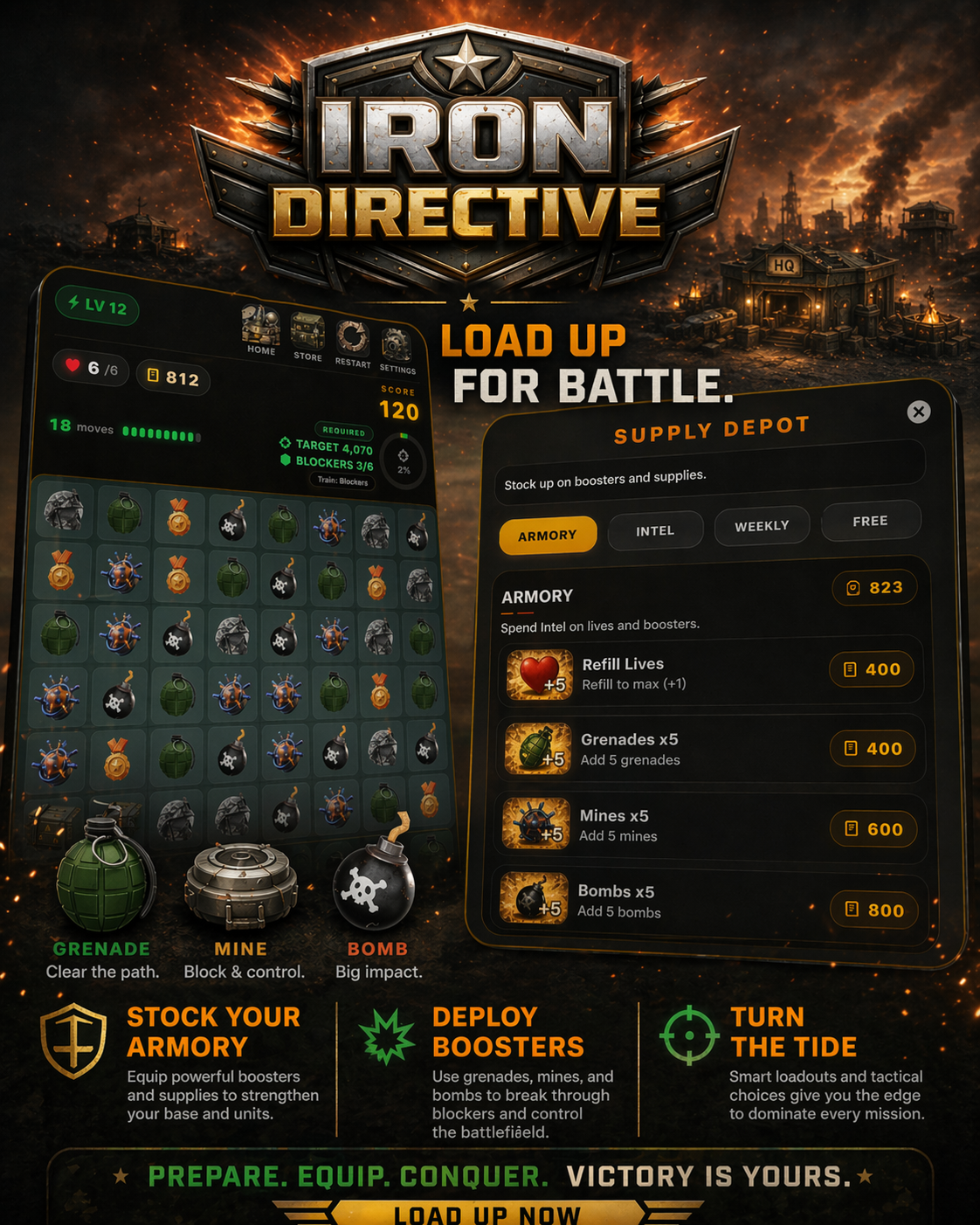 Iron Directive gameplay and download now marketing art
