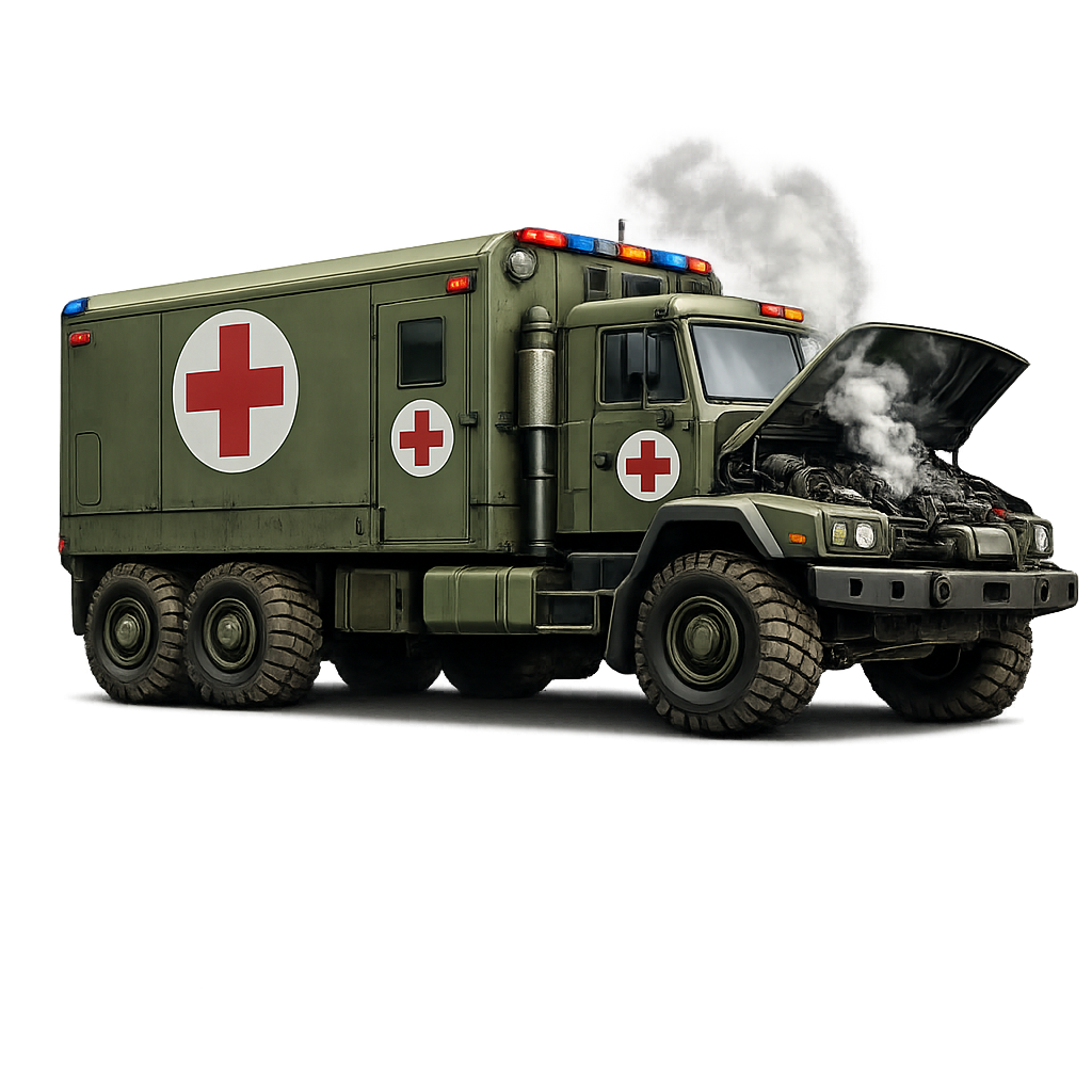 Stalled truck
